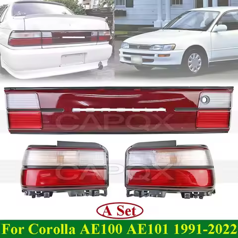 CAPQX A Set Tail Light Lamp Rear Number Light Frame License Plate For Toyota Corolla AE100 AE101 199