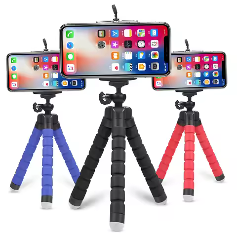 Mini Flexible Sponge Octopus Tripod for iPhone Samsung Xiaomi Huawei Mobile Phone Smartphone Tripod 