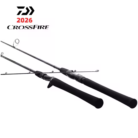 DAIWA 26 CROSSFIRE Spinning/Baitcasting Lure Fishing Rod 2 Sections Carbon Fiber