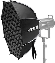 NEEWER 25.6 Inch Octagonal Softbox, Quick Release Parabolic Soft Box with Bowens Mount Grid Bag, Com