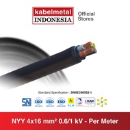 KABEL METAL - KABEL NYY 4X16 MM PER METER TUFUR OUTDOOR KAWAT KMI SNI