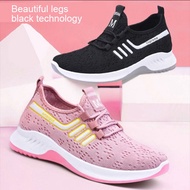 Soft-Soled Sports Shoes Female Flying Woven Casual Shoes Female Comfortable Soft-Soled Breathable Ru
