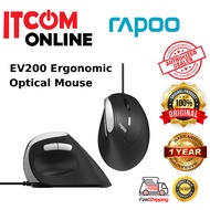RAPOO EV200 WIRED ERGONOMIC MOUSE (EV200) BLACK