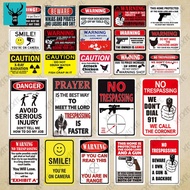 2024 I Have Weapons Funny Warning Sign Metal Sign Tin Sign Wall Decor For Man Cave Chicken Coop No T