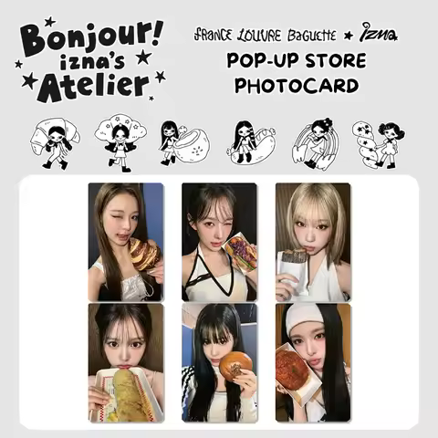 6Pcs/Set Idol IZNA New Series Lomo Cards Postcards Special Bonus Card MAI JEEMIN JIYOON KOKO SARANG 