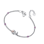 女用腳鍊  鑽石14K金白鋼 My Queen