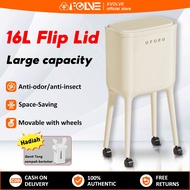 【Spot goods】EVOLVE 16L Tong sampah bertutup tong sampah Kitchen Trash Can Large Large-Capacity House