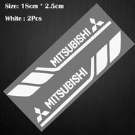 2pcs Car Racing Stripe Stickers Rearview Mirror Decals decoration fashion Suitable for Mitsubishi ASX Lancerex Eclipse Cross Outlander Attrage  Pajero Eclipse Mirage Car styling Waterproof Sticker