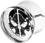 Acrylic Epoxy Double Flare Flesh Tunnel Gauge Earring Ear Piercing available size 2g (6mm) to 3/4" (