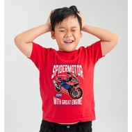 Spider biker | BAJU SUPERHERO | BAJU MOVIE Newborn-12tahun | T-Shirt Kanak-Kanak Lelaki &amp; Perempuan Romper Baby