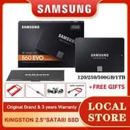 【Gutana】 ◕✠ SAMSUNG SSD 860 EVO 250GB 500GB 1TB Internal Solid State Disk Hard Drive SATA3 2.5 For Laptop