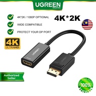 UGREEN 25CM 4K 2K 1080P DisplayPort DP Male to HDMI Female Cable Converters Adapter Display Port to 