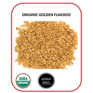 Organic Golden Flaxseed  Premium Grade Organic Golden Whole Flaxseed / Organic Golden Flax Seed 500g