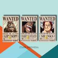 FLAZZ ONE PIECE WANTED CHOPPER BROOK SANJI R81IR/EPIDH STICKER KTP ONE PIECE WANTED BOUNTY NAMI USOP