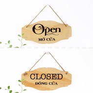 HCM HCM HCM | OPEN double-sided wooden door hanging sign (DOES DOOR) / CLOSED (DOOR LOCK) LUXI DECOR