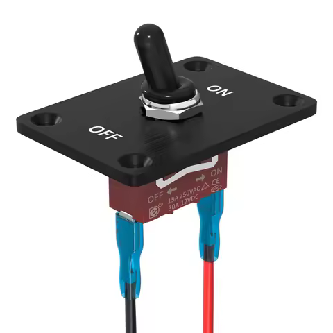 Toggle Switch 12V 2 Pin SPST ON/Off 30A 12VDC 2 Way Heavy Duty Waterproof Toggle Switch with Mountin