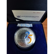 Malaysian Nationality Banknote 25th Anniversary of Putrajaya Commemorative 10 Ringgit Silver Proof Coin 马币旧钞收藏