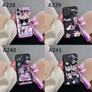 Casing For OPPO Realme C17 7i GT Neo2 Neo3 F11 Pro F9 F7 F5 F1S Phone Case Soft TPU Cute Cartoon Kuromi Anti-fall Silicone Cover With Lanyard