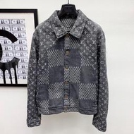 『RP精品』LV x Nigo聯名款 Louis Vuitton 黑色 老花拼接格紋 牛仔外套 夾克