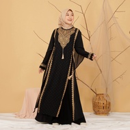 Abiyyuco TA9019 | Gamis Abaya Turki Terbaru 2022 Turkey Mewah Turky Hitam Putih dan Warna ready JUMB