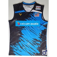 VICTOR T10001M LEE ZII JIA AARON CHIA 2021 SEASON Men's Blue Sleeveless Shirt Size L