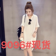 2023 Plus Size Women's Half-Sleeved T-Shirt Summer Dress Plus Fat Plus Size Chiffon Shirt