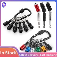 3 Pivoting Bit Tip Holder and 12 Bit Holder Keychain 1/4 Inch Pivot Drill Bit Holder Screwdriver Bit