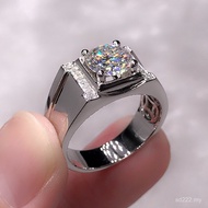 Chiba 18K White Gold Moissanite Men Diamond Ring Men Rose Gold 1 Diamond Ring Sandblasted Matte Whit