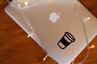 Decal Sticker Macbook Apple Stiker Coffee Cup Kopi Laptop