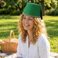 DANILO1 Tarboosh Fez Hat, Round Moroccan Hat Felt Fez Cap, Universal Cosplay Ottoman Breathable Turk