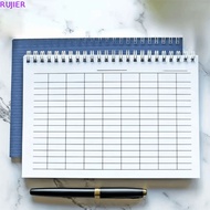 RUJIER Spiral Bound Notebook, Sturdy Cover Universal Line Pages Financial Record Book, Attendance Bo
