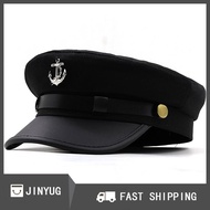 JINYUG Hot Sale Giản dị mùa hè quân đội mũ người phụ nữ bông Beret mũ phẳng Đội Trưởng Mũ da