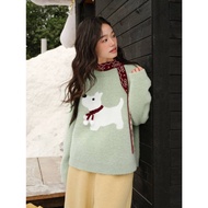 KUOSE : Dog Graphic Sweater