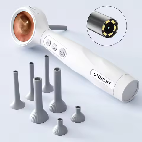 HD Camera Ear 4X Magnification Otoscope with Replacement Adjustable 6LED Light Visual Ear Camer Phot