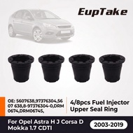 4/8pcs Fuel Injector Upper Seal Ring for Opel Astra H J Corsa D Mokka 1.7 CDTI Valve Cover Gasket O-