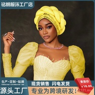 Hat Popular Twist Braids Hand-Sewn European American Sequins African Headscarf Hat Braids Head Cap N