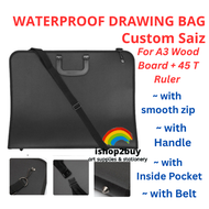 A3 Drawing Board Waterproof Bag T Ruler 45cm A3 Slot Hole Wood Board T Square Sekolah Teknik Kejurut
