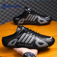 Men's Half Shoes Casual Shoes Versatile Rubber Shoes Lazy Loafer Shoes Half Slippers Driving Shoes