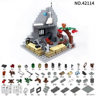 Compatible with Lego Chicken Eating Game Ruins House House Building House Cannon Toilet Jedi Surviva