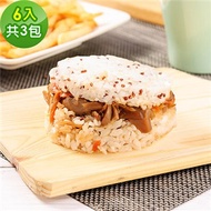 樂活e棧 蔬食米漢堡-藜麥牛蒡什錦3袋(6顆／袋)-全素