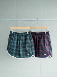 全新adidas originals Track CHERRY 梭織格子拼色運動短褲 男女同款adidas Shorts adidas短褲