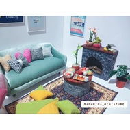 Miniature Livingroom Doll House Fireplace Action Figure Miniature House Dollhouse Mini Toys Miniatur