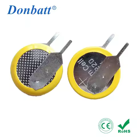 100% New CR1220 Vertical Mount Trough Hole Type CR1220 3V Lithium Button Cell Battery