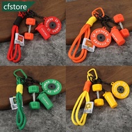 CFSTORE 5 In 1 Fitness Keychains Barbell Weightlifting Keyring Silicone Weight Plate Detachable Pend