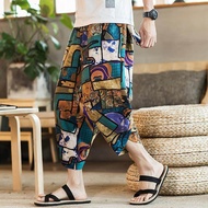 2021 Samuari Clothes Samurai Clothes Loose Capris spring Samurai wide legged personalized skirt pants Japanese hairstylist Korean fashion autumn men's wear