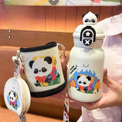 Children's Food Grade Insulated Water Bottle Straw Cup Girls Kindergarten School Specialty Primary S