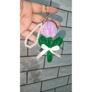 Fuzzy Wire Keychain Tulip