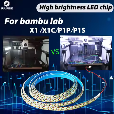 0.3A LED Light For Bambu Lab Light P1p P1s X1C LED Lights Strip LED Light Kit 5V 150cm IP44 High-end