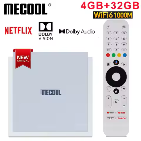 MECOOL KM2 PLUS DELUXE Android 11 Certified TV BOX Google TV Dolby Vision Atmos 4GB DDR4 32GB 1000M 