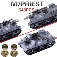 Military Vehicles Tank Sets SWAT Army City Police M7 Priest Model Building Blocks WW2 US Soldiers DIY Bricks Kids Classic Toys